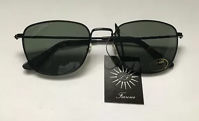 Black Metal Framed Rectangle  Linda Farrow Vintage  Retro Sunglasses Vgc N.o.s • £18