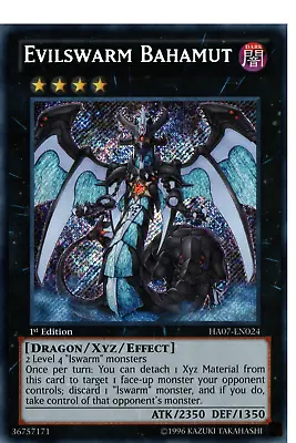 Yu-Gi-Oh! Evilswarm Bahamut HA07-EN024 Secret Rare NM+ EN • $2.99