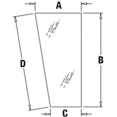 T191073 Lower Windshield Glass (LH) Fits John Deere Models 310G 310J 310SG 310SJ • $176.99