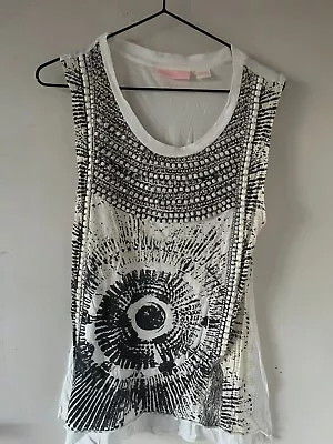 Sass And Bide Tank Embellished Beads Cream 'WinterGate  • $18