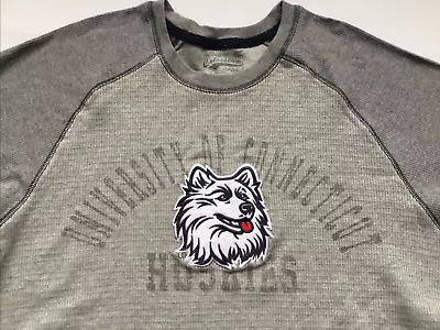 $19.99 • Buy NWT * UConn Gray Short Sleeve 100% Cotton Shirt Jonathan Patch Embroidered LARGE