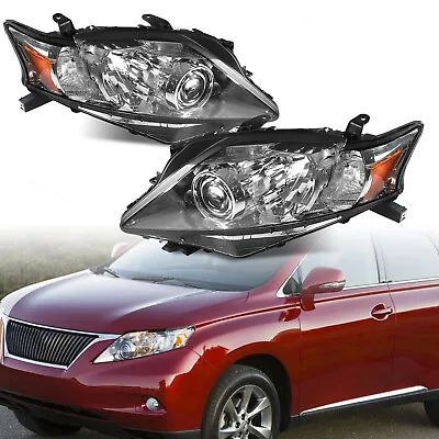 [AFS HID] Black Headlight Left + Right Side Xenon Fit For 2010-2012 Lexus RX350 • $524.98