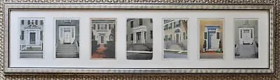 7 Vintage Postcards Of Nantucket Doorways Framed Marshall Gardiner And Others • $115