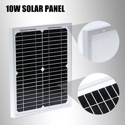 12V Mono Solar Panel 20 Watt Mono Caravan Camping Home Battery Charging Power • £14.39