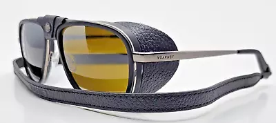 Vuarnet  Sunglasses Glacier VL2111 0003 Titanium With Blk Leather And Skilynx • $472.02