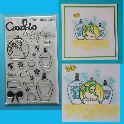 CARD-IO Collection  SCENT WITH LOVE CCSTSCE-03  STAMP SET  Perfume Bottles Heart • £10.95