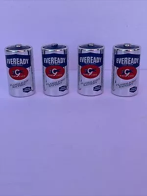 4 Vintage Eveready 9 Nine Lives Flashlight Battery Size D Cell No 950 25 Cent • $10