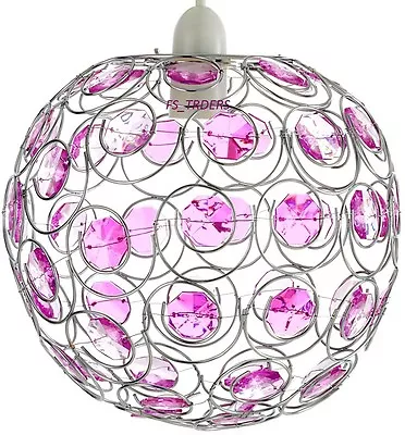 Chandelier Modern Style Ceiling Pendant Light Shade Acrylic Crystal Droplet Bead • £24.95