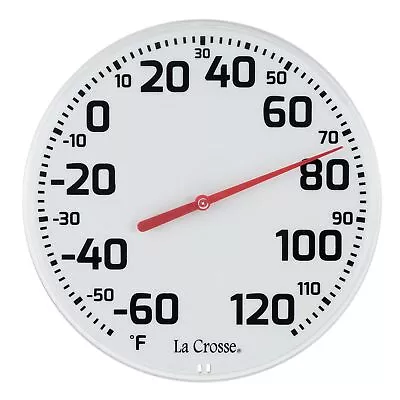 La Crosse 104-1522 8  Round Analog Dial Thermometer White • $15.50