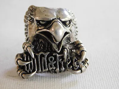 Vintage G&S Wild And Free Eagle Biker Ring Sz 7.75 8 • $40.50