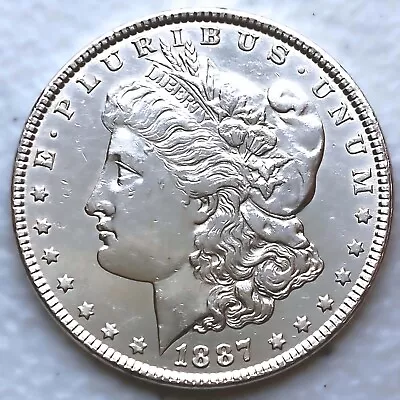 1887 Au Morgan Silver Dollar 90% $1 Coin Us #e840 • $1