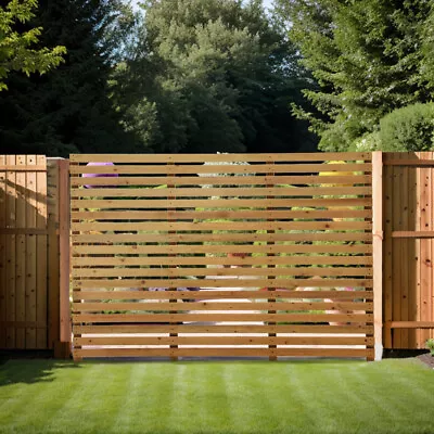 Privacy Wooden Garden Fence Gate Fencing Decorative Border Edging Pinewood Panel • £105.95