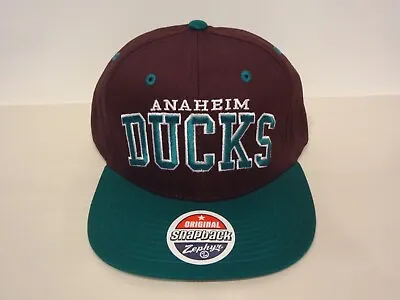 Vintage NHL Anaheim Mighty Ducks Snapback Cap Hat 90s Zephyr NEW NWOT Wool Blend • $24.99