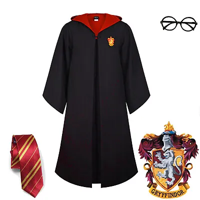 Harry Potter Children Adult Robe Cloak Gryffindor Slytherin Cosplay Costume • $18.59
