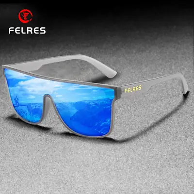 FELRES Unisex Large Frame Polarised Sunglasses Oversize Driving Cycling Glasses • $14.29