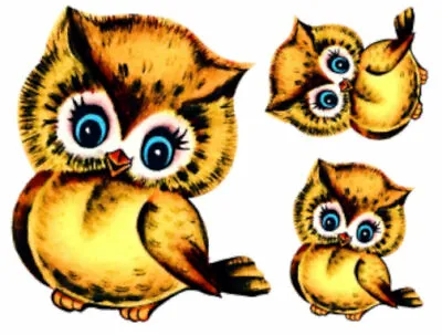 Vintage Image Retro Shabby Night Owl Furniture Transfers Waterslide Decals AN700 • $12.99