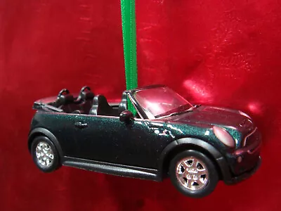 * New * Mini Cooper Model S Convertible Green Christmas Tree Ornament • $30