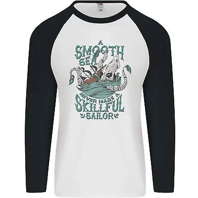 Skilful Sailor Kraken Sailing Octopus Mens L/S Baseball T-Shirt • $22.40