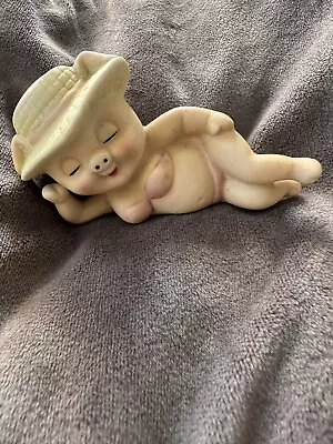 1980 Vtg Enesco Miniature Pig Bathing Beauty Bikini • $13