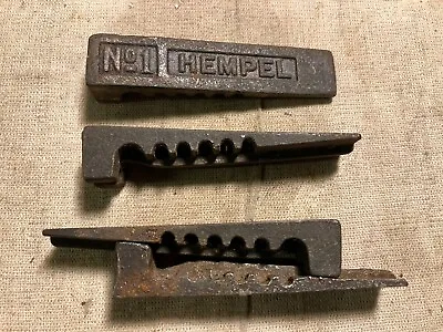 4 PIECES OF HEMPEL  No 1  ADJUSTABLE METAL LETTERPRESS PRINTING SPACING • £12