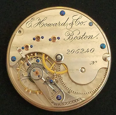 Beautiful 1886 E. Howard Series VII 15 Jewel N Size Pocket Watch Movement • $21.50