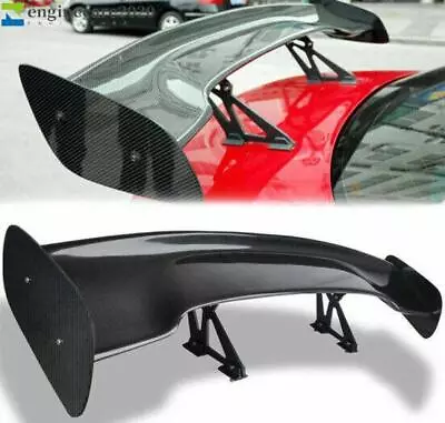 Universal 47  Adjustable Rear Trunk Spoiler Racing Wing Carbon Fiber GT-Style • $97