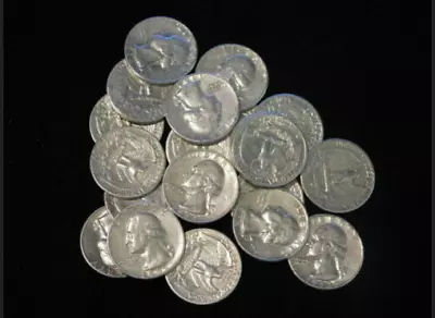 $2.50 Face Value Washington Quarters 90% Silver (10 Coins) STOCK PHOTO • $49.75