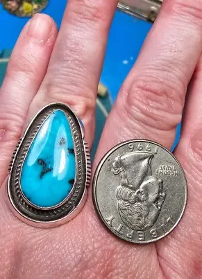 Beautiful Vintage Sterling Turquoise Ring MP • $55