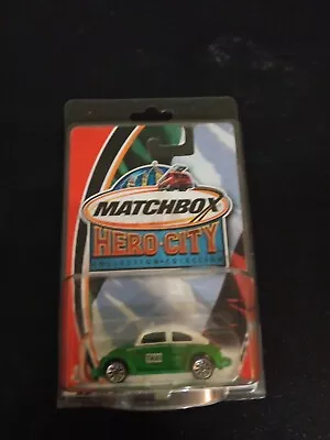 2002 Matchbox Hero City Volkswagen Beetle Green Taxi Combined Shipping • $25