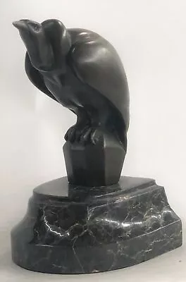 Rare American Stylized Art Deco Bronze Vulture By Williams Sculpture Marble Figu • $499