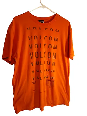 Men's Volcom Orange Embrace Change 1991 Facets Of An Empire Size Large • $12.99