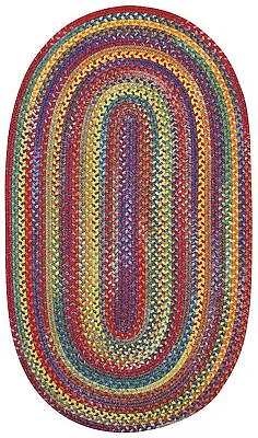 $120 • Buy Capel Rugs Wool Kill Devil Hill Country Oval Braided Area Rug Primary Multi 950