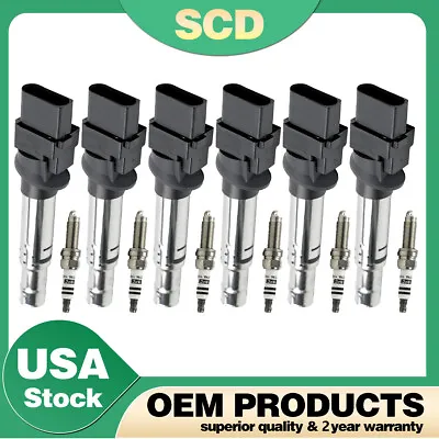 6X Ignition Coils & 6X Spark Plug For Porsche Cayenne VW Touareg Audi Q7 UF531 • $78.55