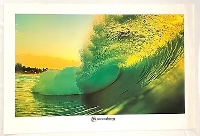 Surf Poster   Emerald Wave  By Aaron Chang • $40