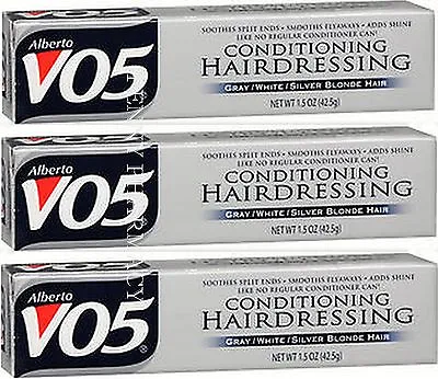 VO5 Conditioning Hairdressing Gray/White/Blonde Hair 1.5oz GREY ( 3 Tubes ) • $20.95