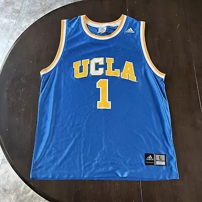 Large Men’s UCLA Bruins College Blue Basketball Jersey #1 Adidas W/A White  C  • $19.99