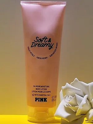 PINK By Victoria's Secret SOFT &DREAMY Violent Petals Fresh Peony Sun Lotion 8oz • $16.99