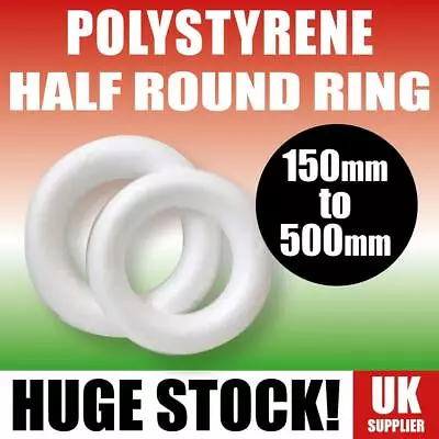 £7.15 • Buy POLYSTYRENE HALF ROUND RINGS Christmas Wreaths Decorations Various Sizes & Packs