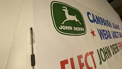 John Deere '76 Elect Vintage Type Banner Dealer Promo Sign Ad 2-Leg 4-Pt Logo • $69.89