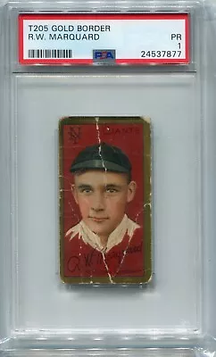 1911 T205 Cycle Rube Marquard HOF  PSA 1 • $150