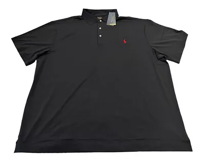 NEW Polo Ralph Lauren Performance Mens Short Sleeve Polo Black Size XLT Tall NWT • $32.19