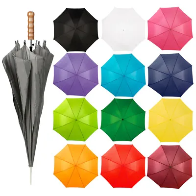 Automatic 44  Golf Walking Rain Strong Stick Umbrella Bright Colours Rain Brolly • £9.99
