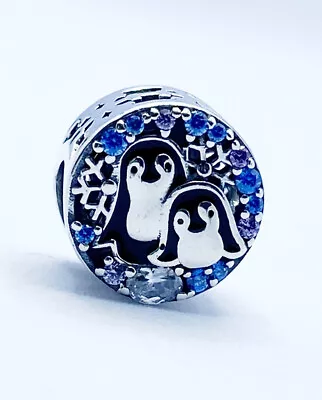 💖 Cute Penguin Mum And Baby Charm Bead Animal Genuine 925 Sterling Silver 💖 • £17.95