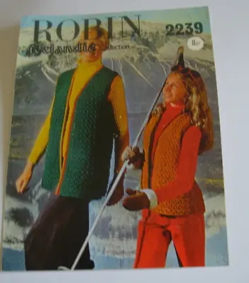 Knitting Pattern Waistcoats Long Mother And Daughter • £1.50