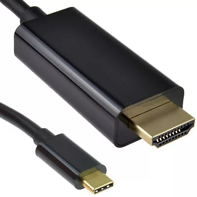 Phone/Laptop To TV USB Type C To HDMI Lead 4K 60Hz UHD Cable 1m/2m/3m/5m Black • £15.21