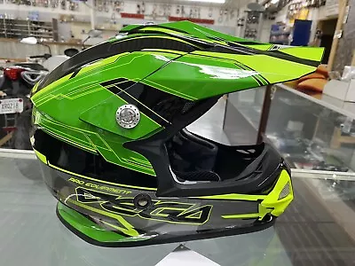 Vega Green/Yellow Stinger MX Offroad Helmet MIGHTY-X2 Youth Small NEW • $55