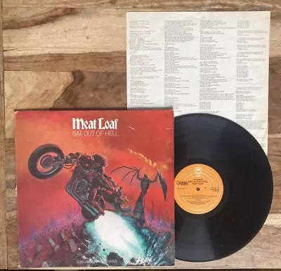 Meat Loaf – Bat Out Of Hell Vinyl LP + Lyric Sheet. 1977 Orange Labels. • £12.99