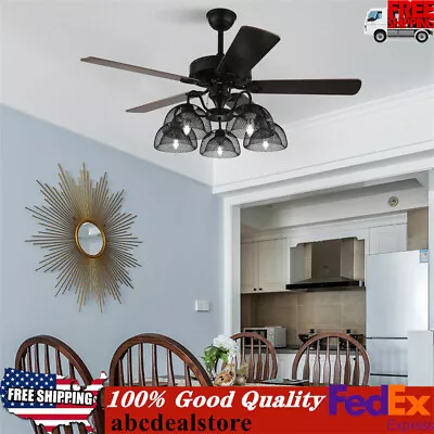 52 Inch Elegant Ceiling Fan Light 3-Speed Fan Chandelier Pendant With Remote • $139.65