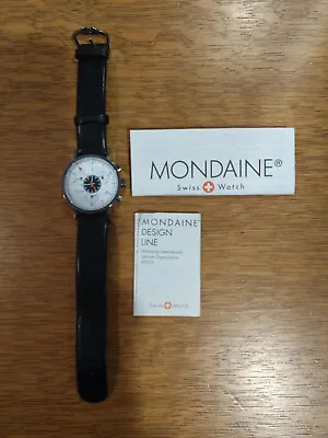MONDAINE Watch Chronograph 2000s Original Swiss Railway Watch In Box  • $125