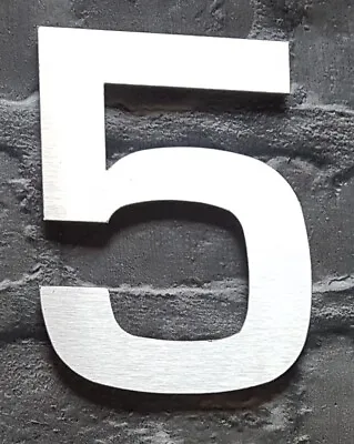 4  Or 6  Floating Modern House/door Numbers Brushed Stainless Steel - Drill Fit • $16.12